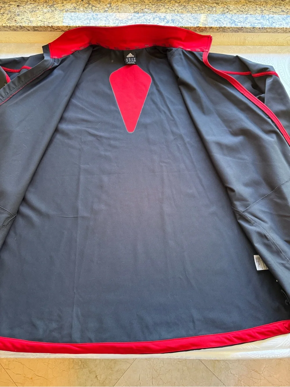 Adidas Formotion Men’s Size 3XL Black Active Track Jacket Red Trim Full-Zip Coat